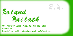 roland mailath business card